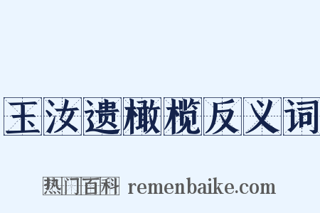玉汝遗橄榄反义词是什么意思的图片